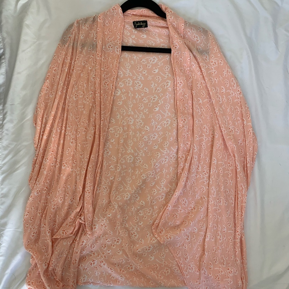 FLORAL PEACH KIMONO